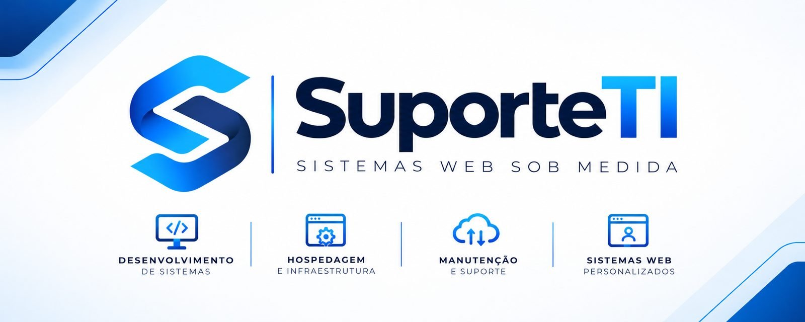 SuporteTI — Sistemas web sob medida: desenvolvimento de sistemas, hospedagem e infraestrutura, manutenção e suporte, sistemas web personalizados.